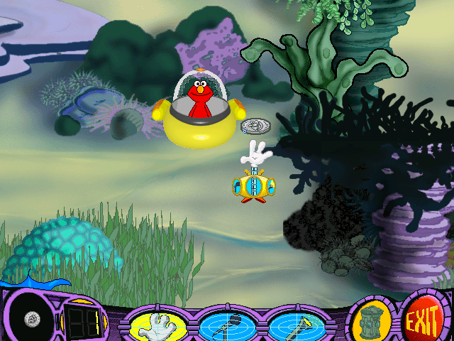 Elmo's Deep Sea Adventure (Windows) screenshot: Collecting a silver coin for Oscar