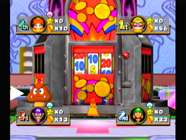 Mario Party 4 (GameCube) screenshot: A special field event only for people who have used mini-mushrooms.