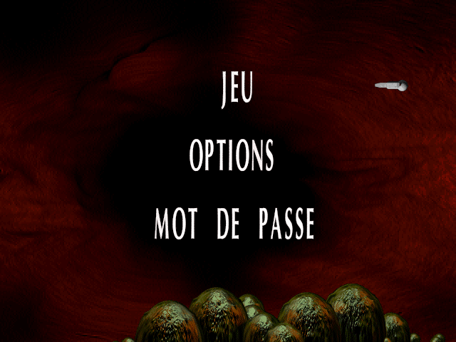 Ar'Kritz the Intruder (DOS) screenshot: Main menu