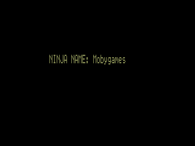 Shotgun Ninja (Windows) screenshot: Name your ninja.