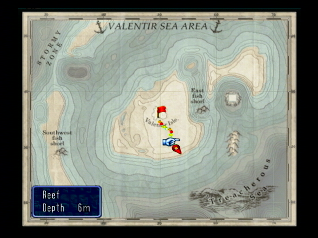 Everblue 2 (PlayStation 2) screenshot: The map.