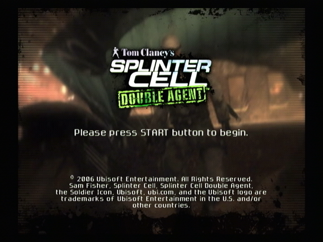 Tom Clancy's Splinter Cell: Double Agent (PlayStation 2) screenshot: Title screen.