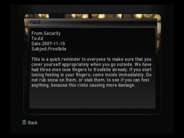 Tom Clancy's Splinter Cell: Double Agent (PlayStation 2) screenshot: New company policy.