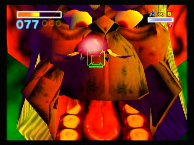 Star Fox 64 (Wii) screenshot: The mad Andross...