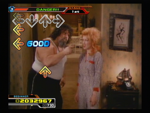 Dance Dance Revolution: SuperNOVA (PlayStation 2) screenshot: One more shot, I'm feeling '80s nostalgic.