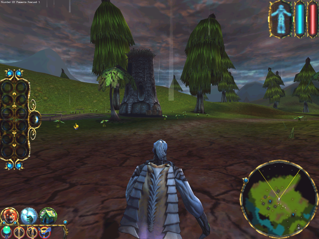 Sacrifice (Windows) screenshot: Pellanon suffers from sudden rain showers.