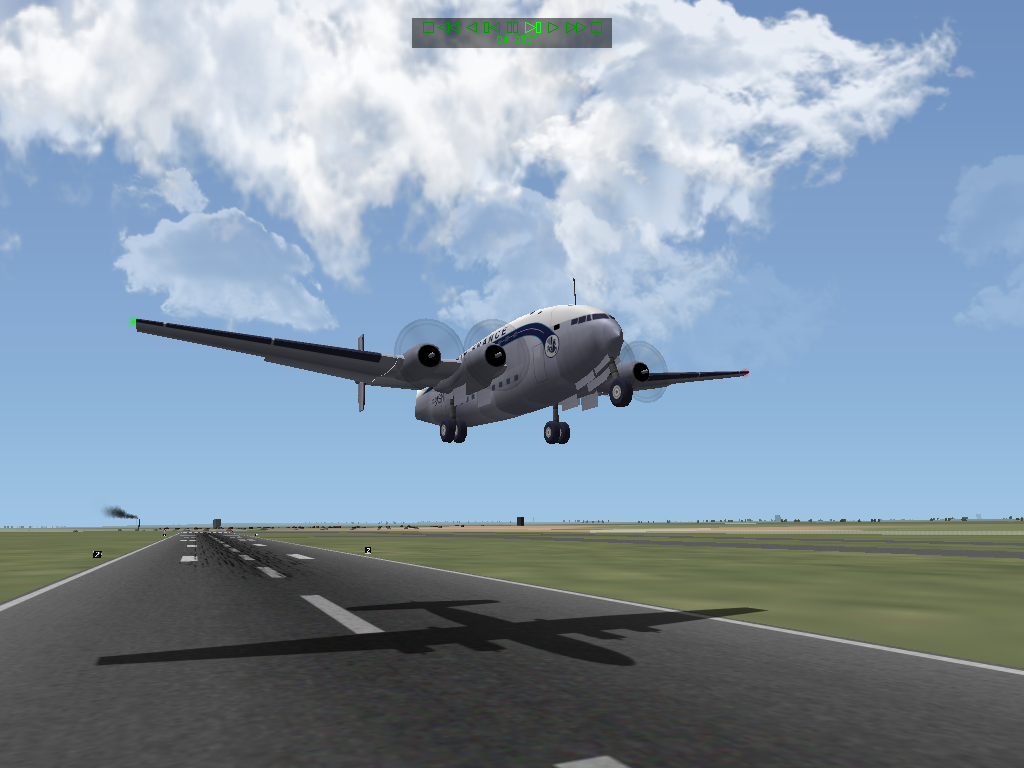 X-Plane 6 (Macintosh) screenshot: Breguet 763 Provence