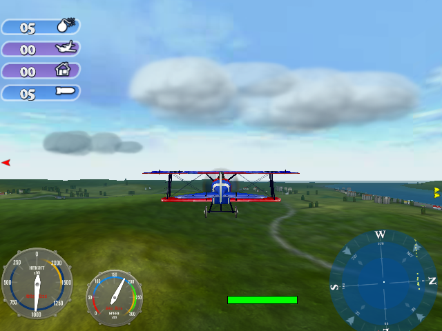Sky Aces (Windows) screenshot: Starting training mode.