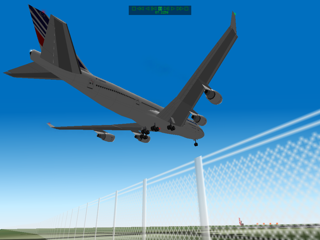 X-Plane 6 (Windows) screenshot: Boeing 747