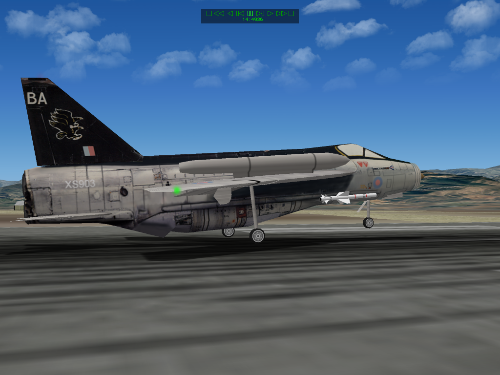 X-Plane 6 (Windows) screenshot: Lightning F6