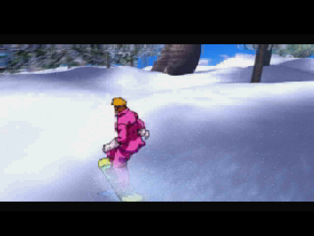 Virus (SEGA Saturn) screenshot: ...to enjoy virtual skiing...