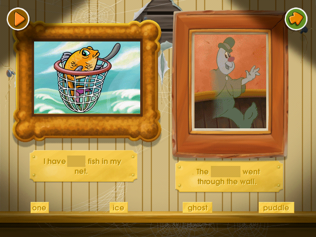 Disney Learning Adventure: Search for the Secret Keys (Windows) screenshot: On the highest level, find and replace the missing word