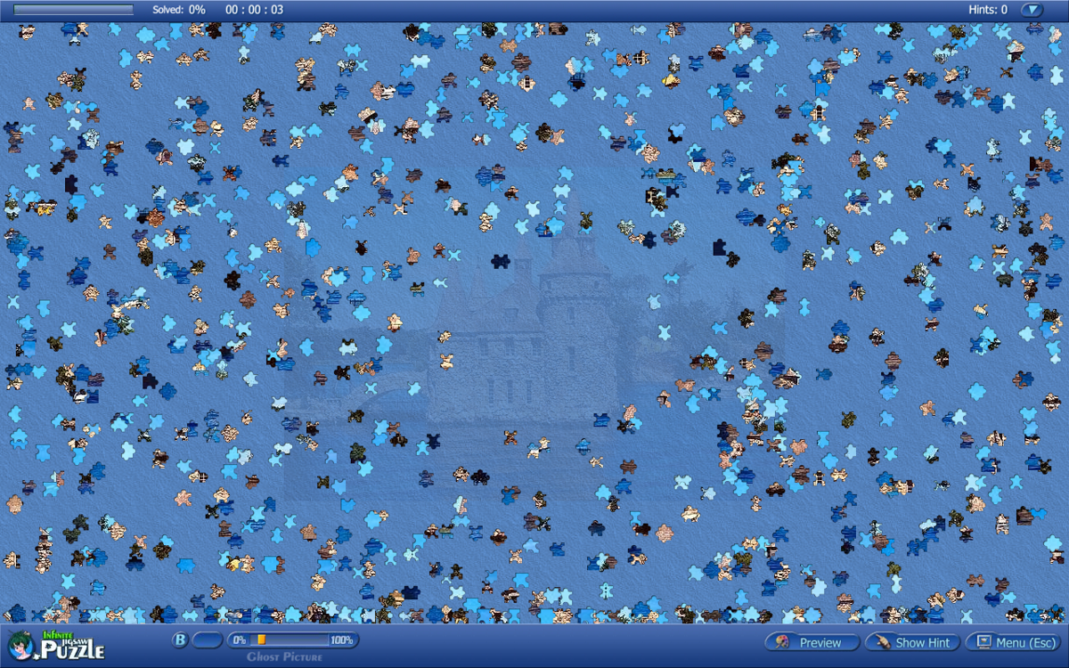 Screenshot of Infinite Jigsaw Puzzle (Windows, 2005) MobyGames