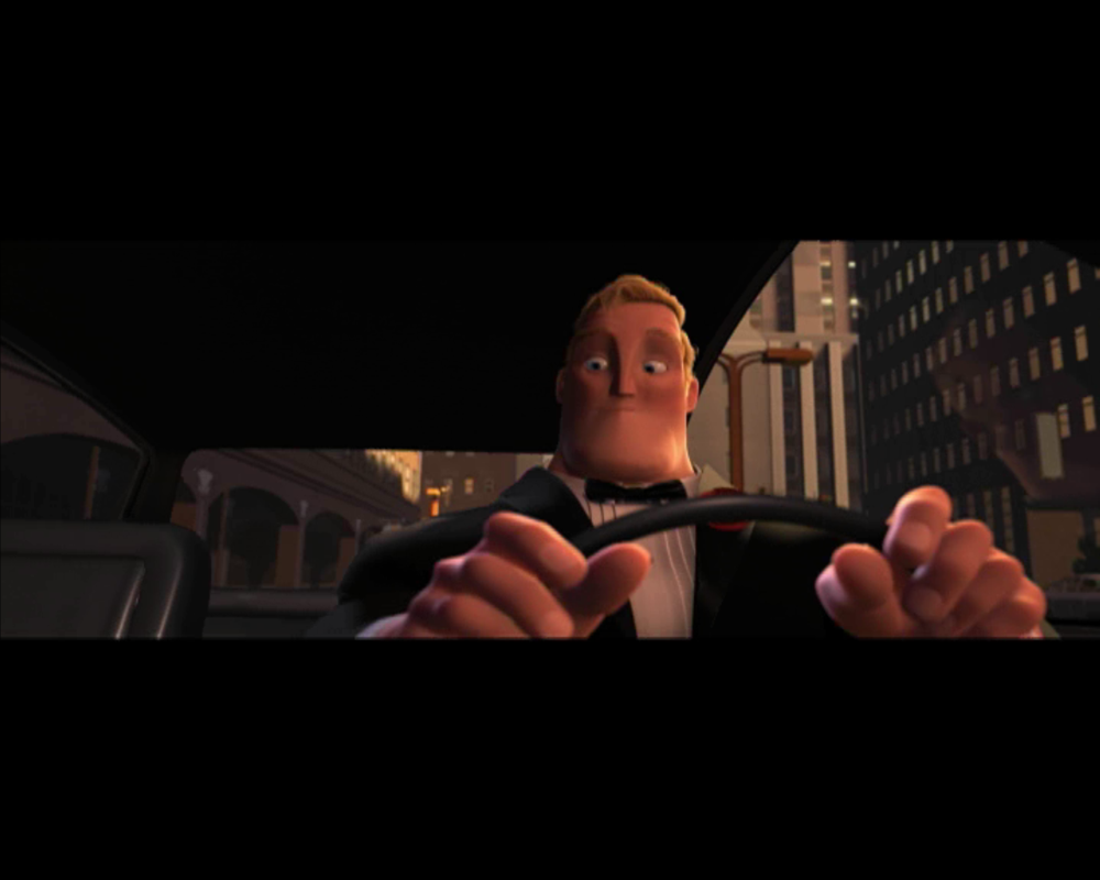 The Incredibles (Windows) screenshot: The story is told with clips from the movie.