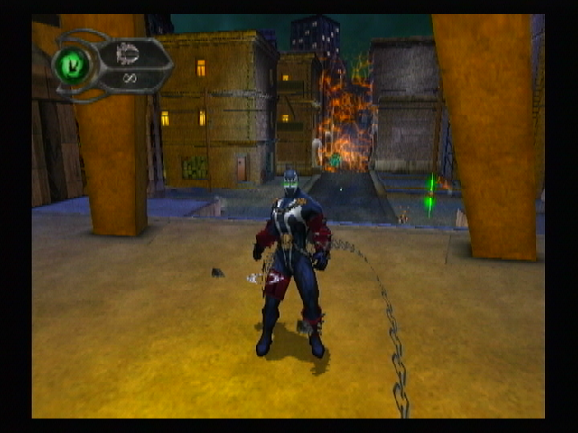 Spawn: Armageddon (GameCube) screenshot: Using chains.