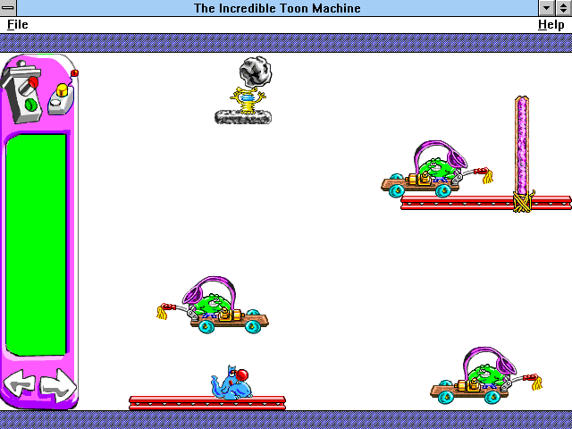 The Incredible Toon Machine (Windows 3.x) screenshot: Catapults