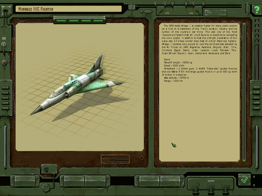 Cuban Missile Crisis: The Aftermath (Windows) screenshot: In-depth on the air units