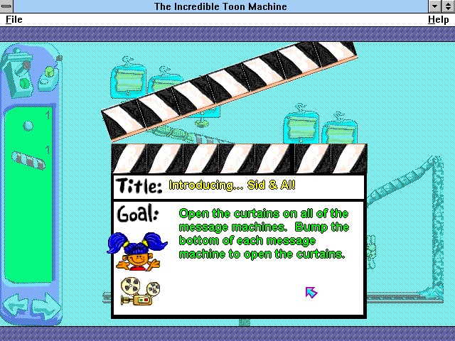 The Incredible Toon Machine (Windows 3.x) screenshot: Puzzle introduction
