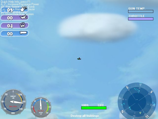 Sky Aces (Windows) screenshot: Distant camera.