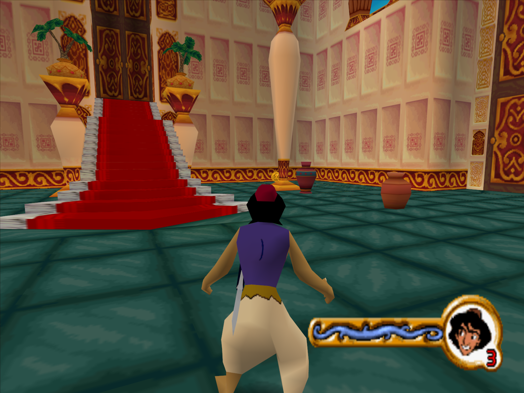Disney's Aladdin in Nasira's Revenge (Windows) screenshot: Exploring the palace.