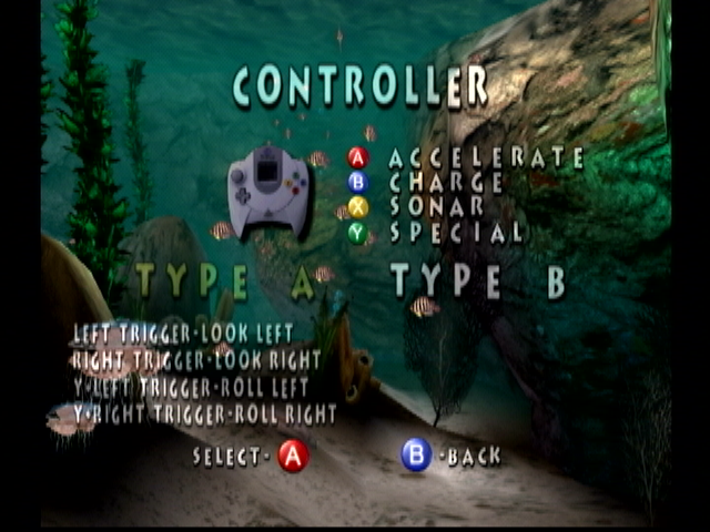 Ecco the Dolphin: Defender of the Future (Dreamcast) screenshot: Controls