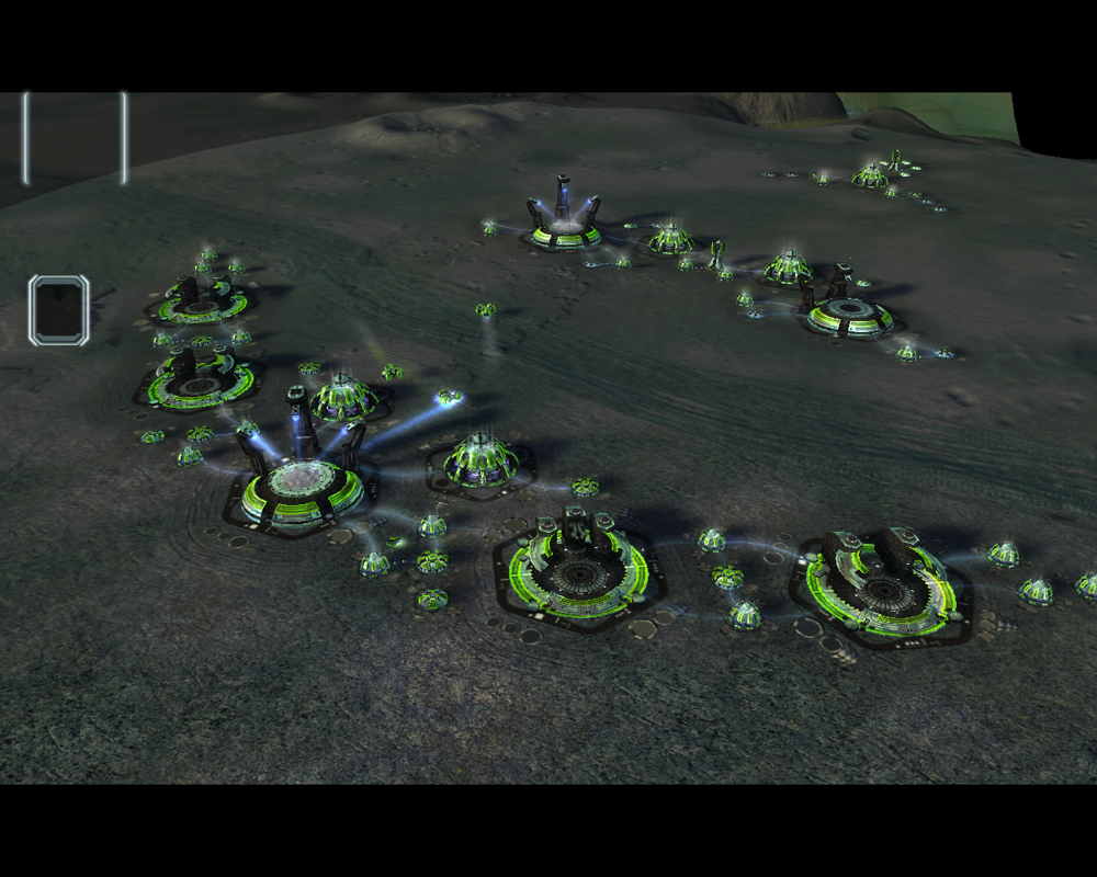 Supreme Commander: Forged Alliance (Windows) screenshot: Mission overview. First target is a Aeon artillery line and base.