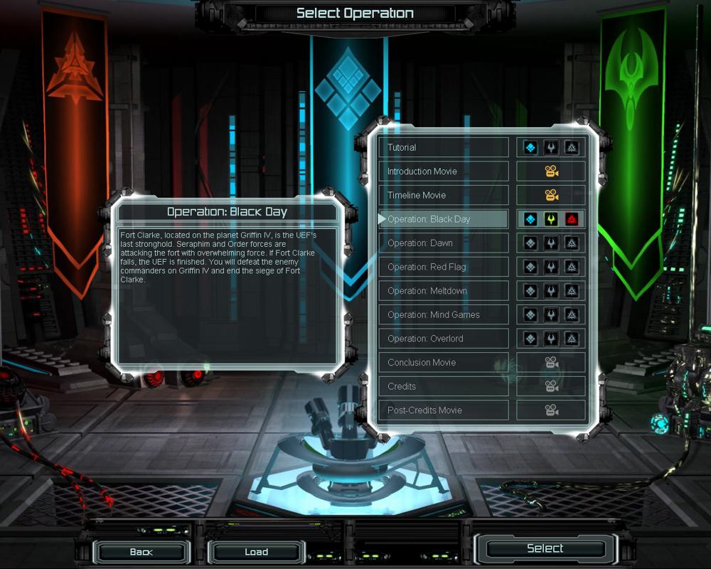 Supreme Commander: Forged Alliance (Windows) screenshot: Operation room