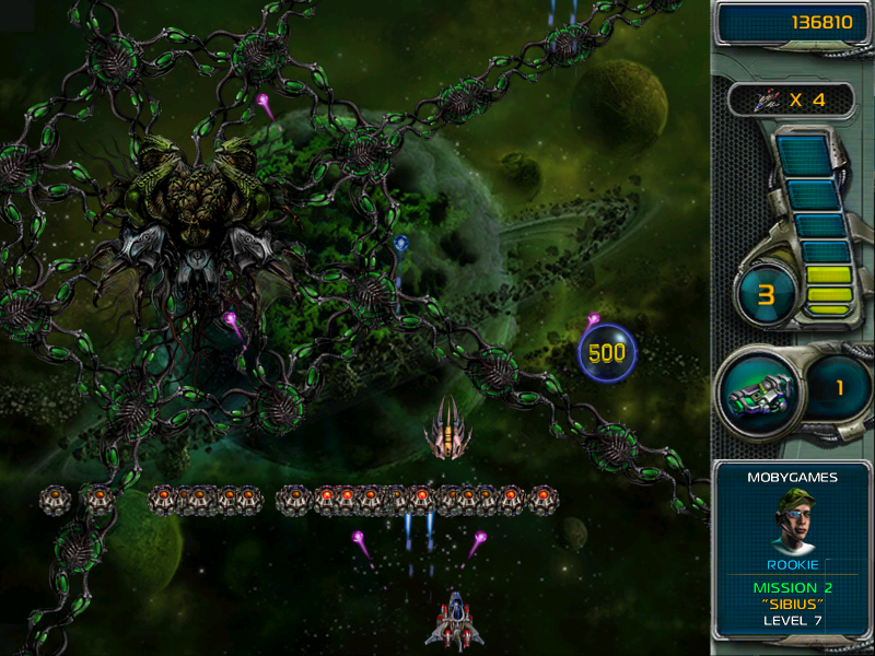 Star Defender III (Windows) screenshot: Let's see them get through my mines!