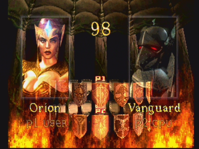 Cardinal Syn (PlayStation) screenshot: Character select