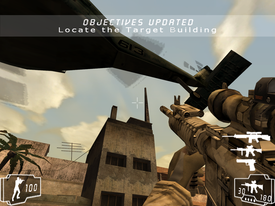 Shadow Ops: Red Mercury (Windows) screenshot: Getting dropped off in Syria.