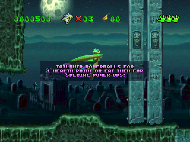 Gex (3DO) screenshot: Scene from the cemetery