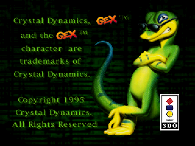 Gex (3DO) screenshot: Copyright notice