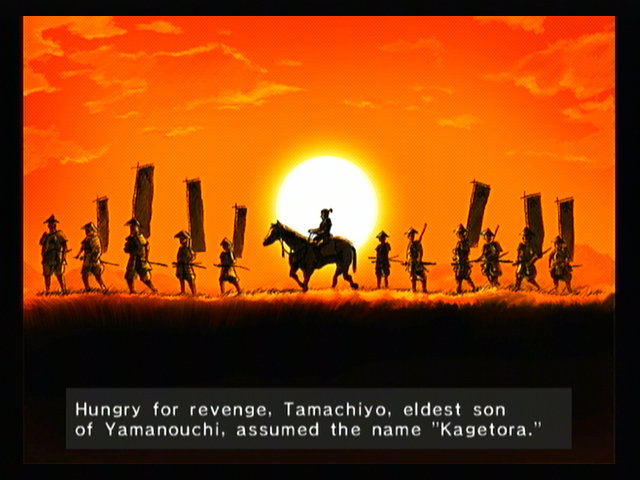 Odama (GameCube) screenshot: The young lord sets out.