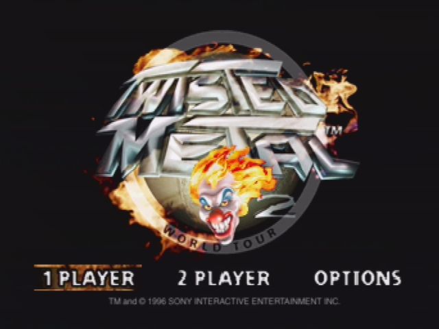 Twisted Metal 2 (PlayStation) screenshot: Main menu
