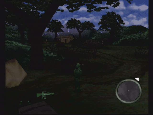 Army Men: World War (PlayStation) screenshot: Nearing a camp.