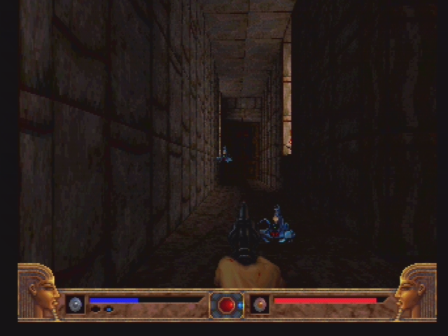 Powerslave (PlayStation) screenshot: Stupid bugs