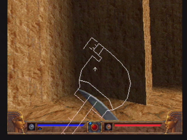 Powerslave (PlayStation) screenshot: Overlay map