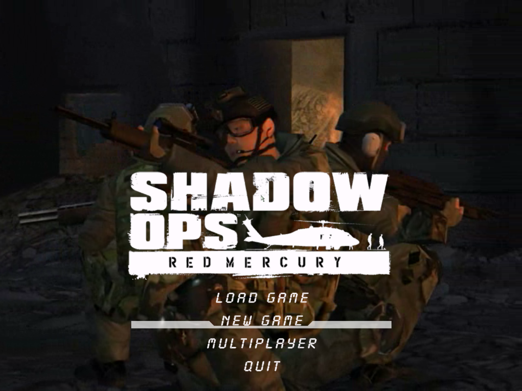 Shadow Ops: Red Mercury (Windows) screenshot: Main menu