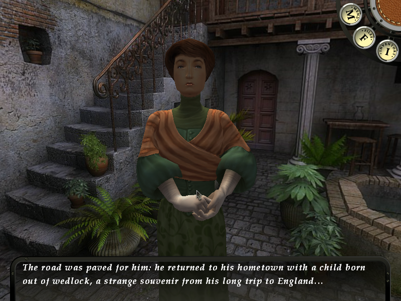 AGON: The Lost Sword of Toledo (Windows) screenshot: Dame in distress