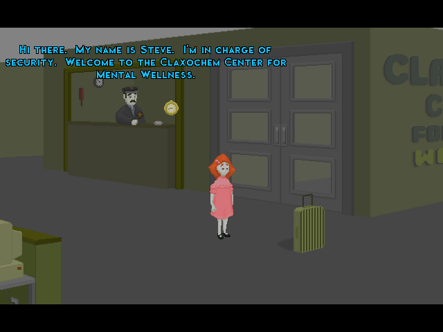 Emily Enough: Imprisoned (Windows) screenshot: Emily arrives at the asylum.