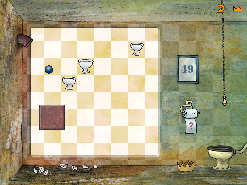 Learn to Play Chess with Fritz & Chesster (Windows) screenshot: Learn how bishops move in this toilet-smashing game