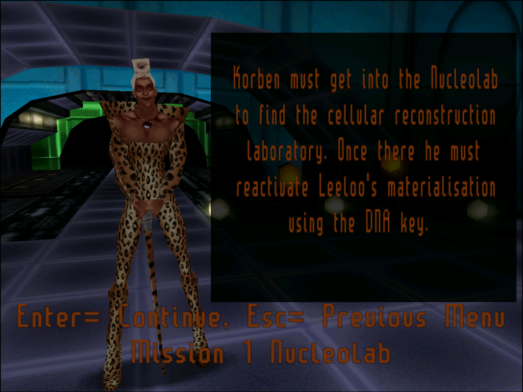 The Fifth Element (Windows) screenshot: Mission briefings