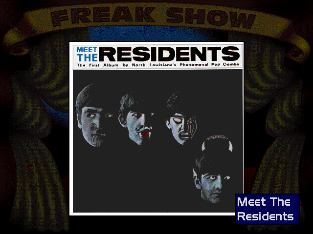 The Residents: Freak Show (Windows 3.x) screenshot: Meet The Residents album
