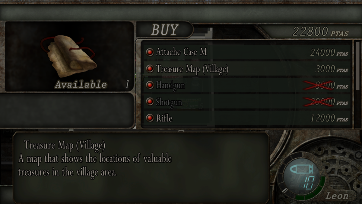 Resident Evil 4: Ultimate HD Edition (Windows) screenshot: Buying items from the merchant