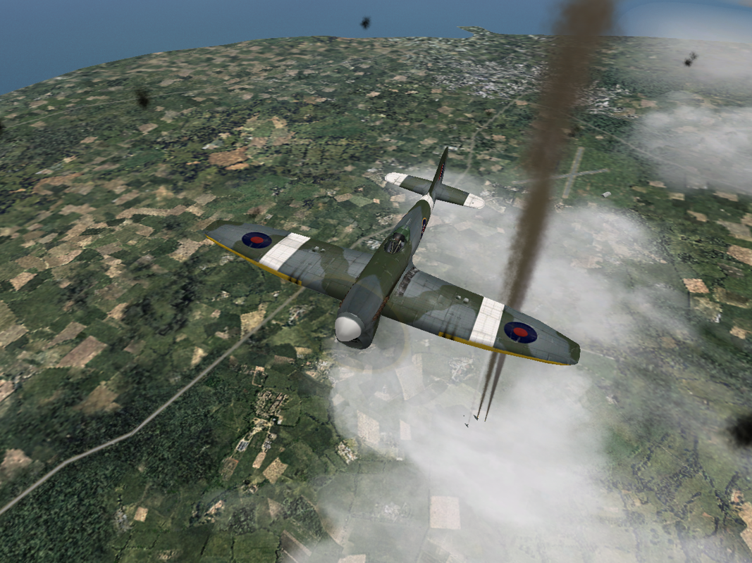 Microsoft Combat Flight Simulator 3: Battle for Europe (Windows) screenshot: Scored another air victory with my Tempest V.