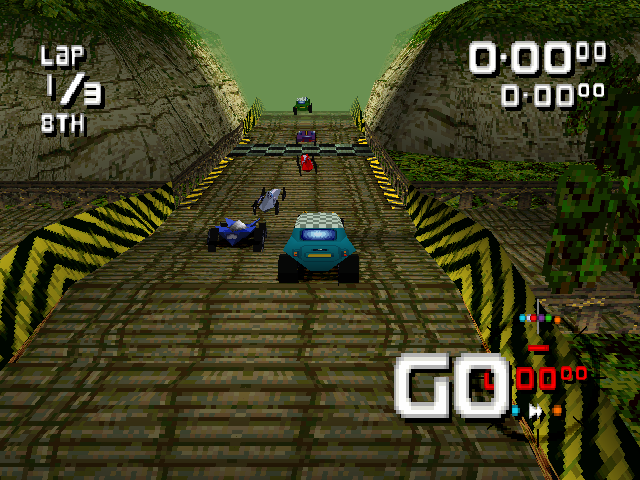 Circuit Breakers (PlayStation) screenshot: Jungle track start