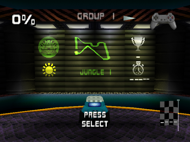 Circuit Breakers (PlayStation) screenshot: Track selection