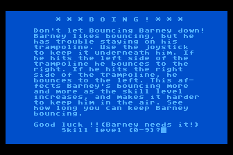 Boing! (Atari 8-bit) screenshot: The Story