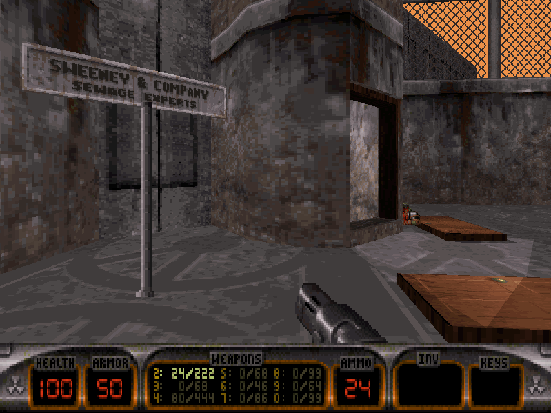 Duke Xtreme (Windows) screenshot: Well, I suppose you've gotta have some pride in your work.