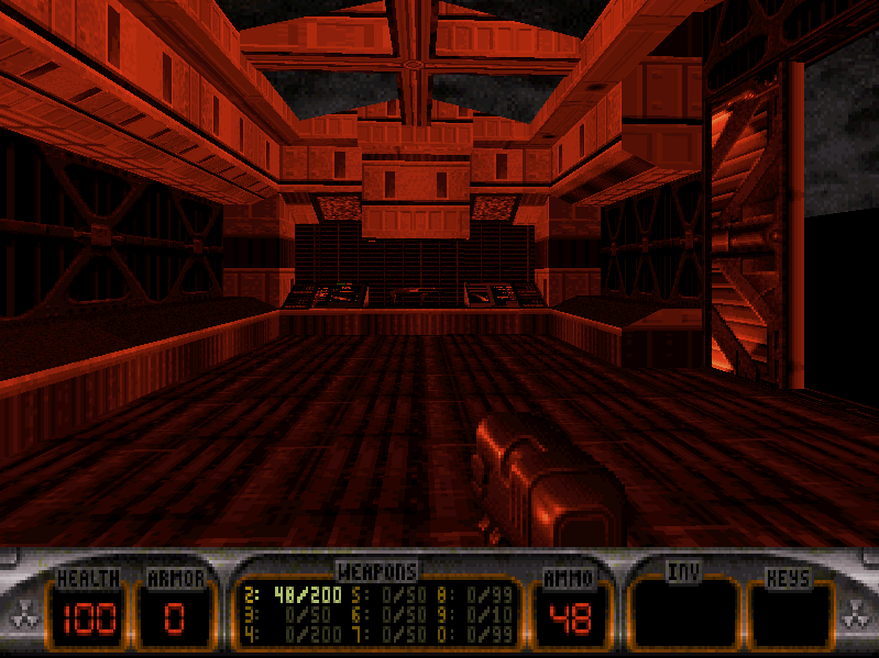 Duke!ZONE II (DOS) screenshot: Arctic Assault level 1 start